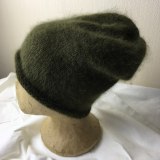 Зеленая шапка 56-58, французская ангора, 80